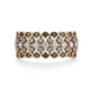 Cocoa Frost 14K Solid Yellow Gold with 43 Natural White & Brown Chocolate Diamonds Ring Band for Women