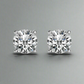 Genuine 0.20CTW Diamond Stud Earrings 14K White Gold by OB