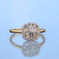 Flower Design 14K Solid Yellow Gold with 51 Natural Diamonds Ring Band for Women