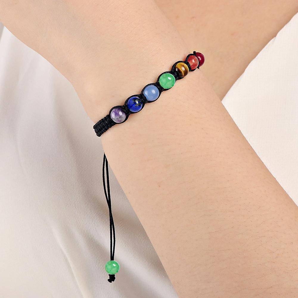 Seven Chakras Genuine Gemstone Bracelet