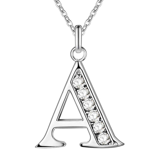 Little Letters CZ Accented Initials Necklace for Women