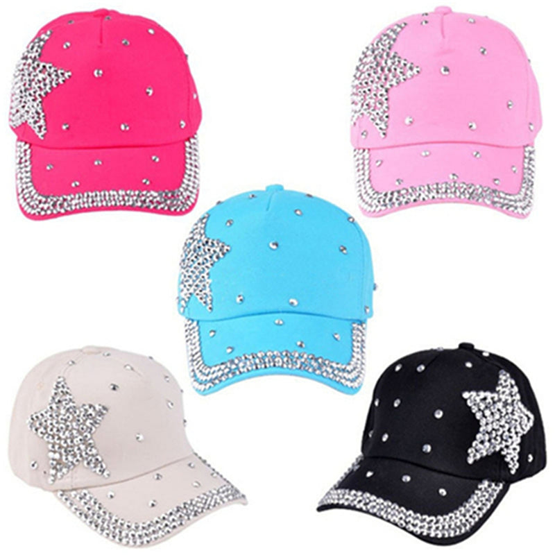 Be Dazzling Silver Studded Baseball Hat