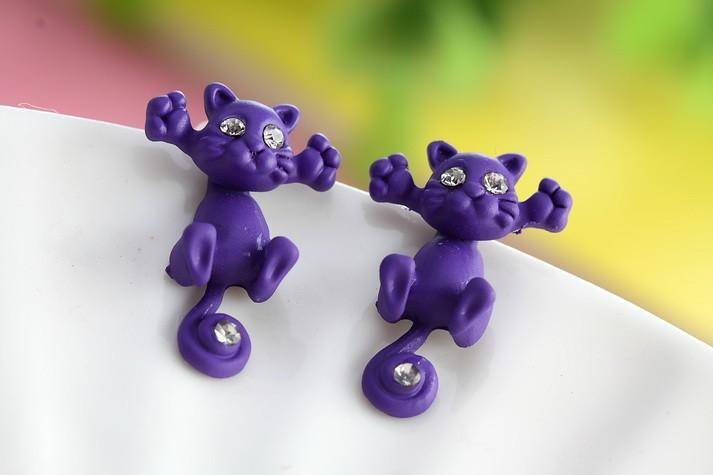 Cool Cat Two Piece Moving Earrings