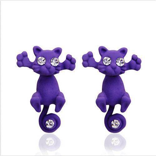 Cool Cat Two Piece Moving Earrings