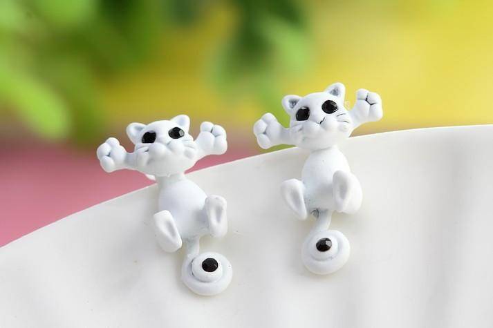 Cool Cat Two Piece Moving Earrings