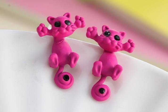 Cool Cat Two Piece Moving Earrings