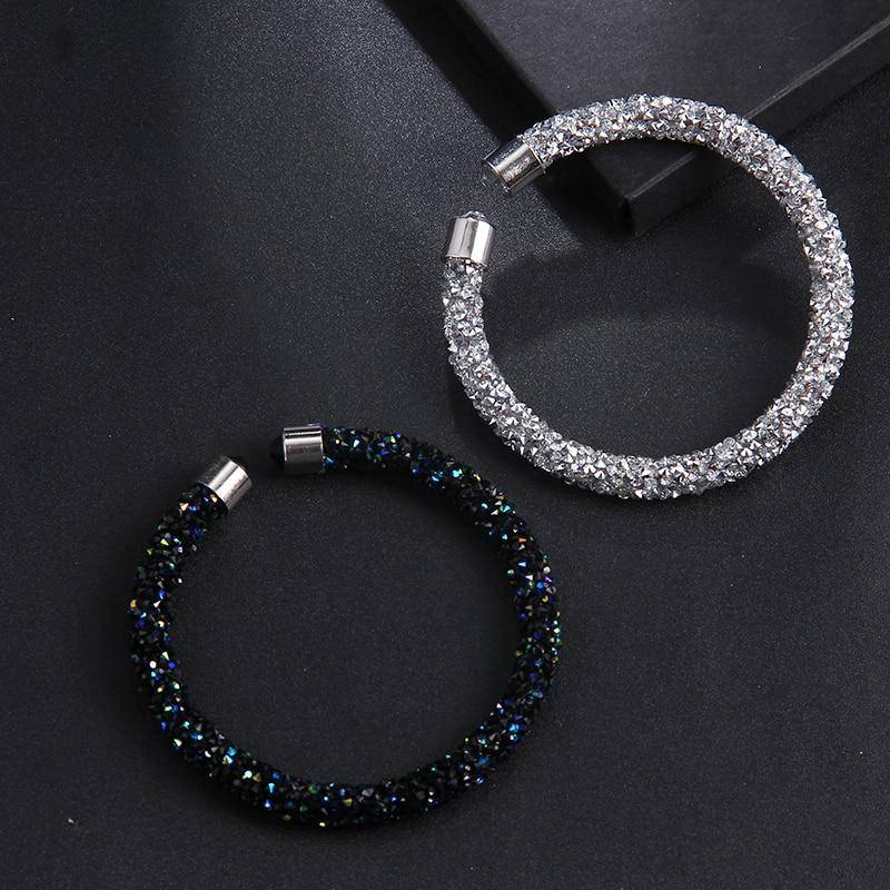 Crystal-ized Adjustable Bangle Bracelet