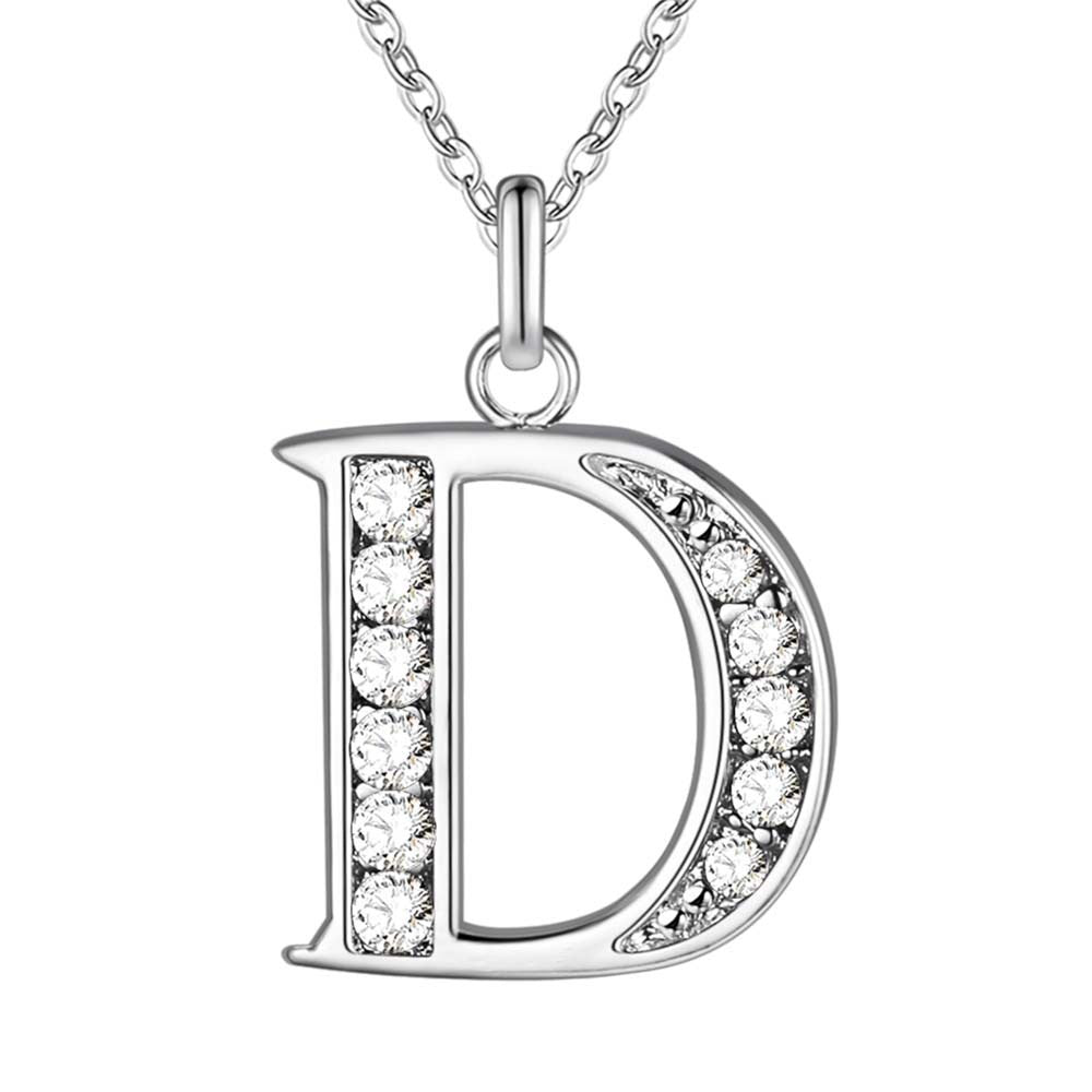 Little Letters CZ Accented Initials Necklace for Women