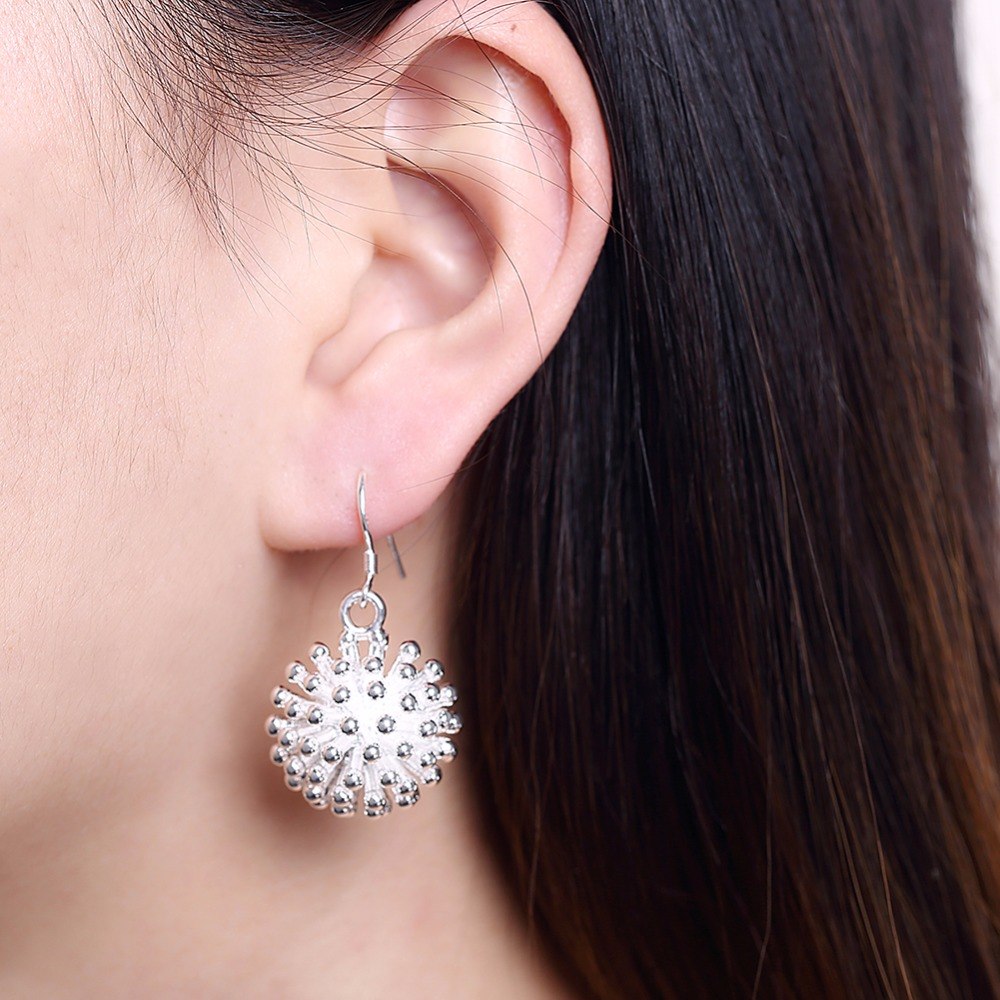 Dandelion Sterling Silver Matching Necklace and Earrings Set