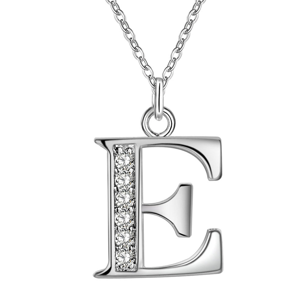 Little Letters CZ Accented Initials Necklace for Women