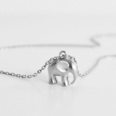 14K Gold Tiniest Elephant Pendant Necklace for Woman