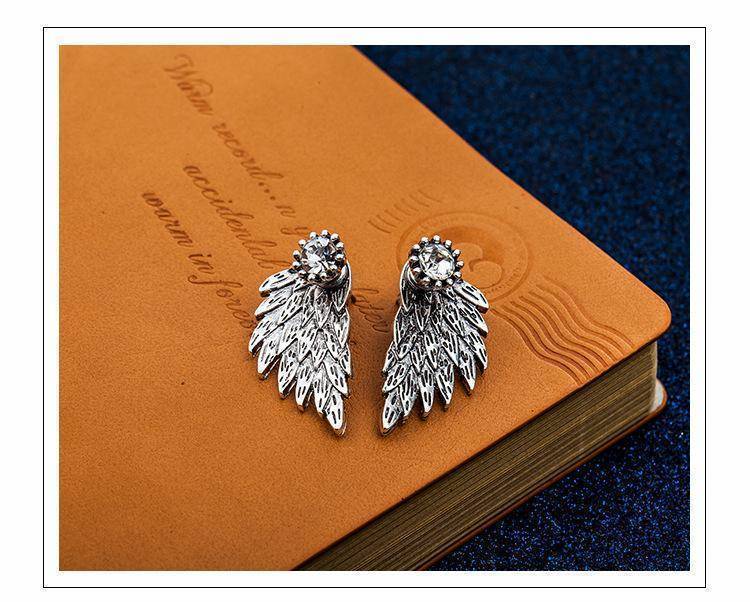 Soaring Sparkle Cz Stud Earrings & Wing Jackets for Women