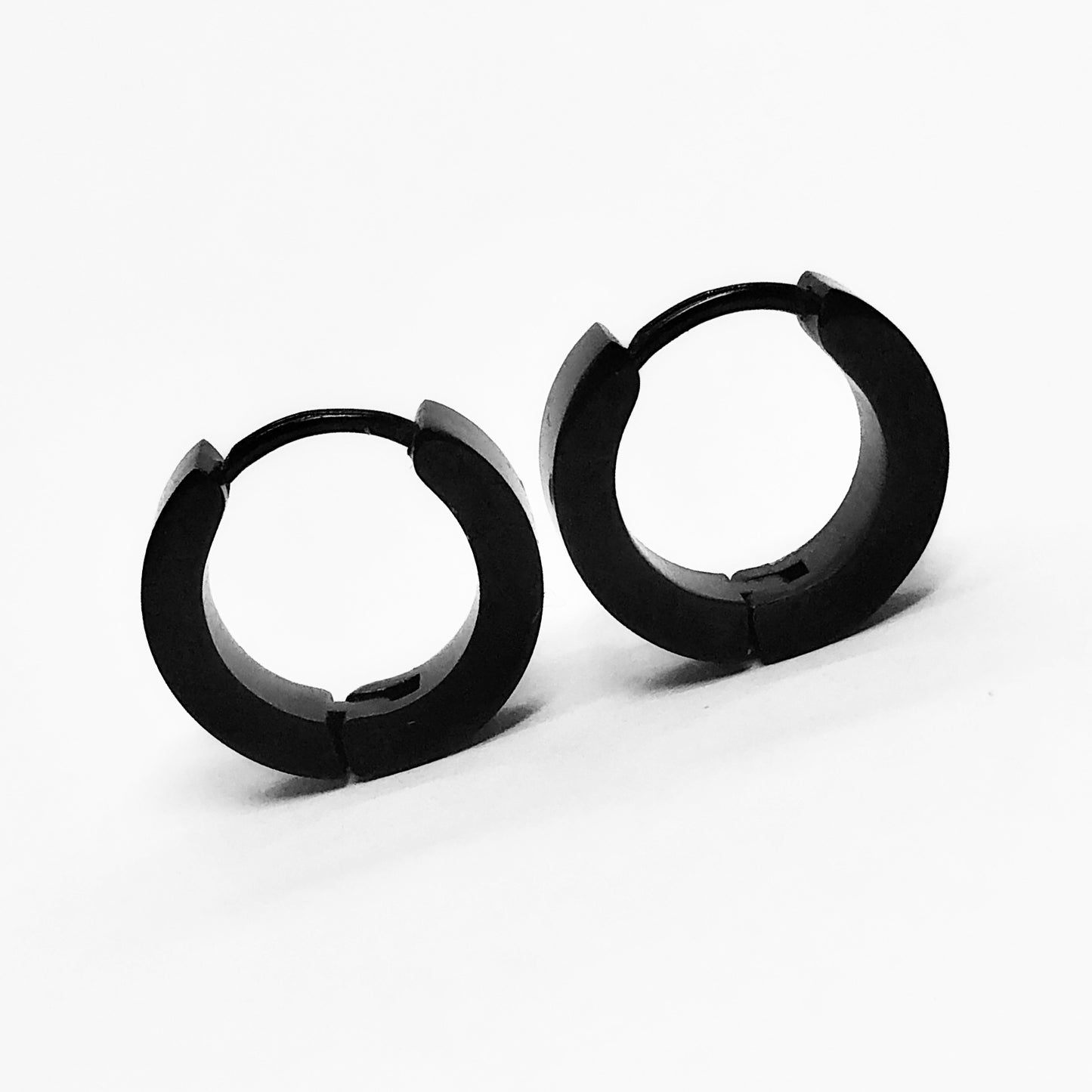 Scorpio Black Stainless Steel Huggie Hoop Earrings