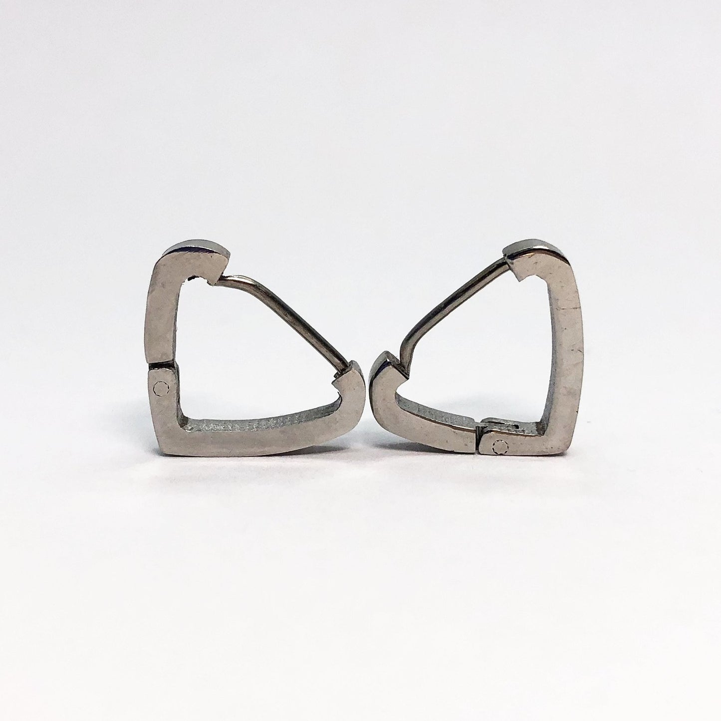 Triangle Stainless Steel Huggie Hoop Earrings