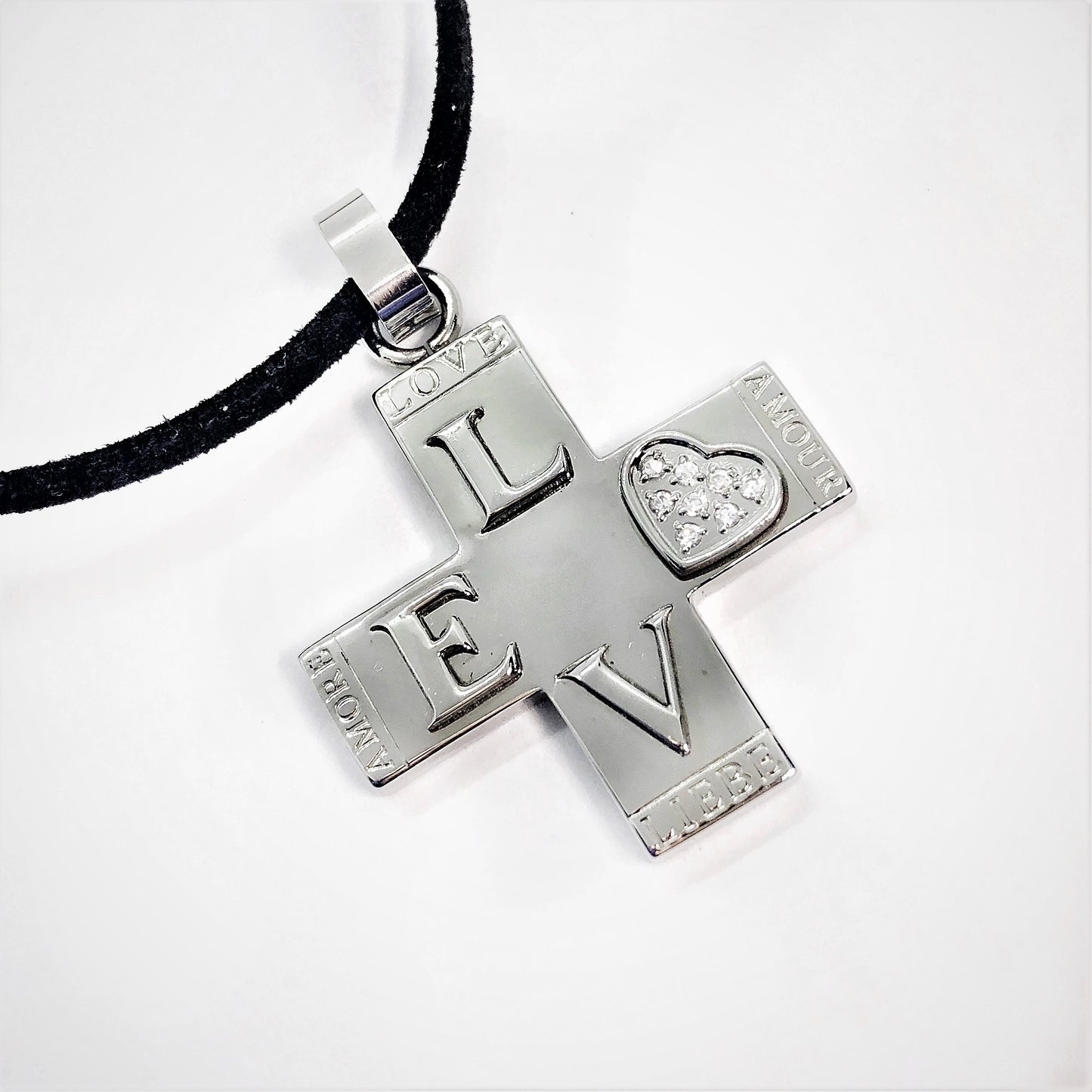 LOVE Stainless Steel Cross Necklace