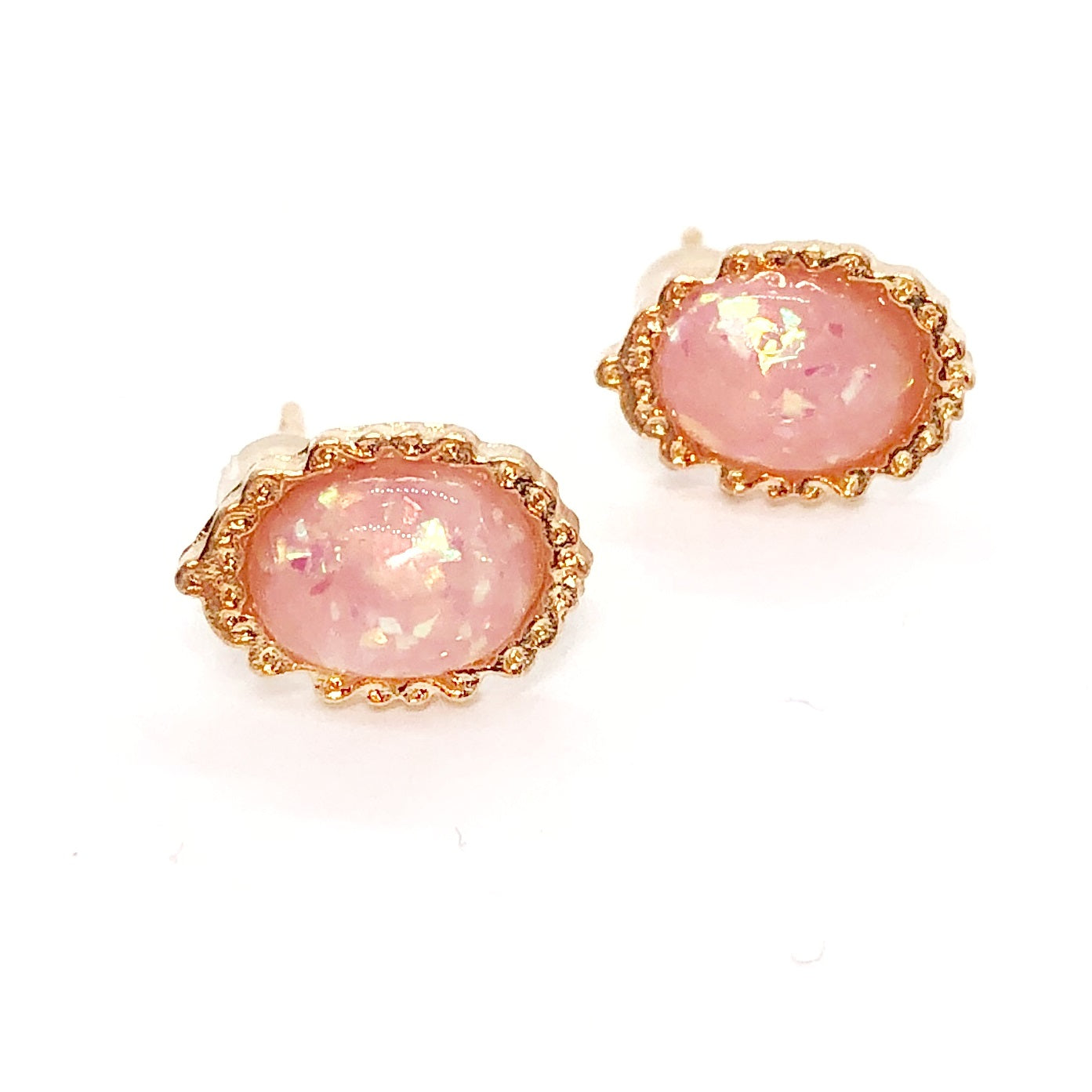 Pearlescence Oval Framed Stud Earrings