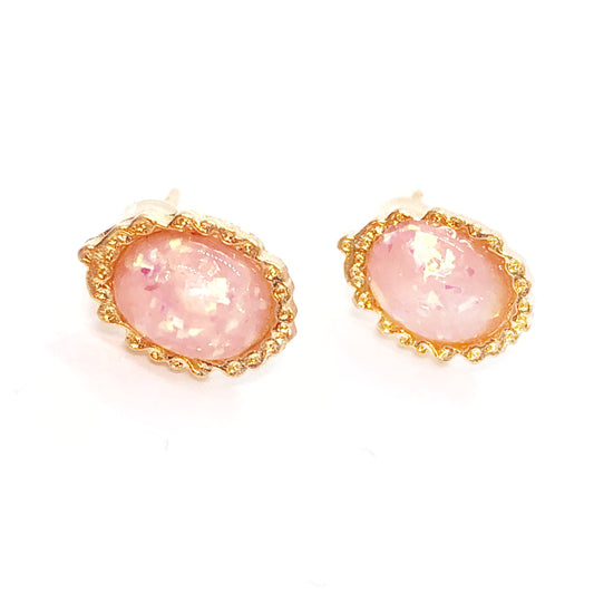 Pearlescence Oval Framed Stud Earrings