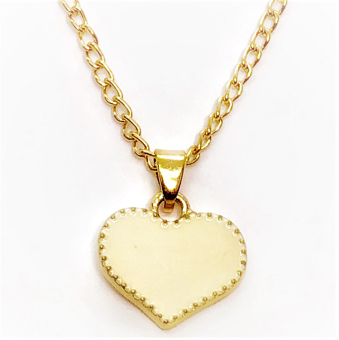 Enamel Petite Heart Gold plated Necklace