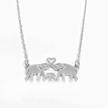 Family Love Elephant Gold plated Pendant for Women