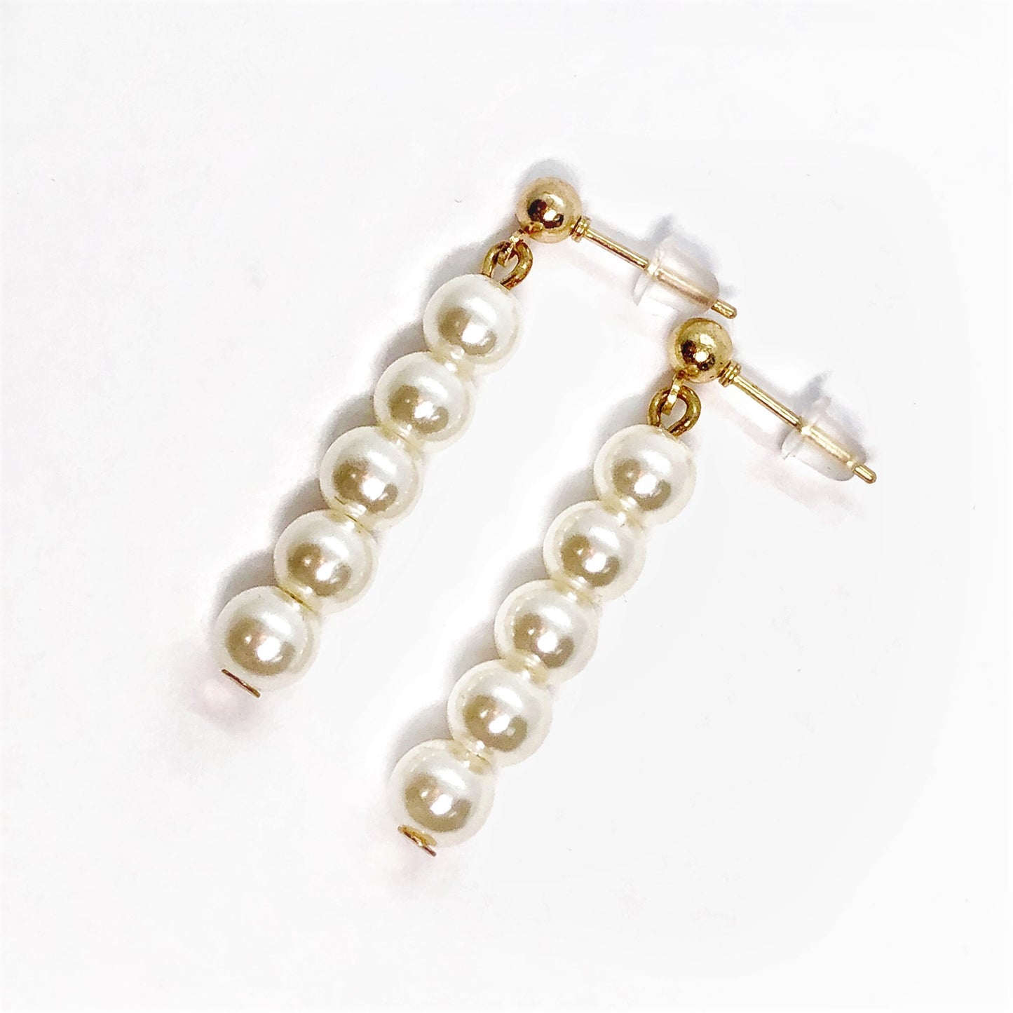 Dangling Pearl Drop Stud Earring