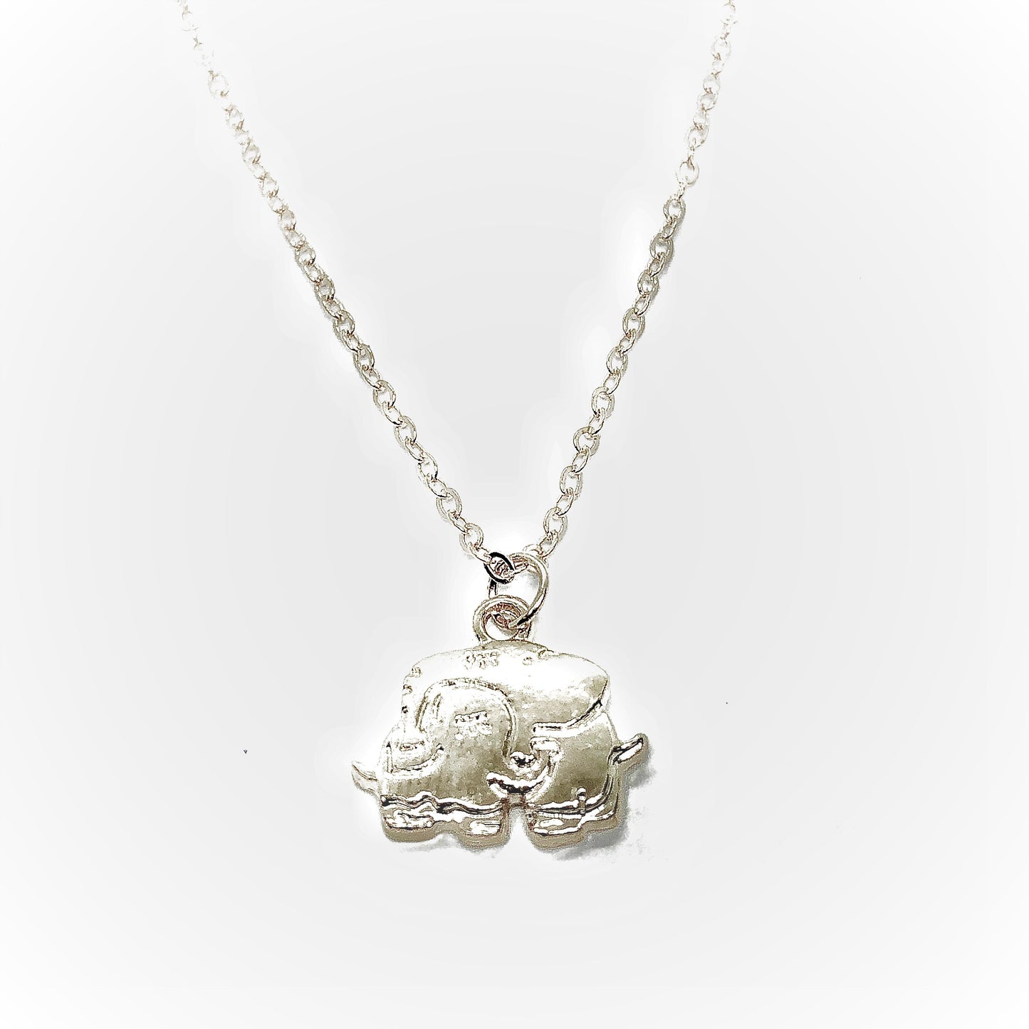 Cuddly Elephant Mother & Child Necklace