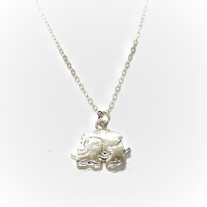 Cuddly Elephant Mother & Child Necklace