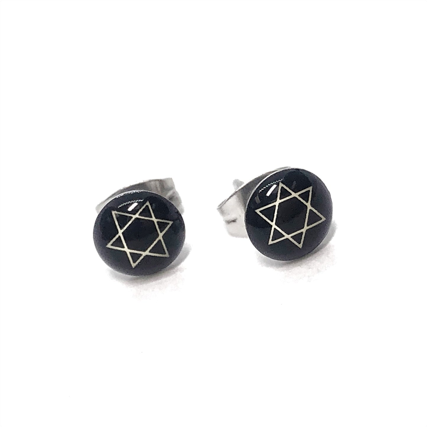 Small Star Of David Stainless Steel Studs