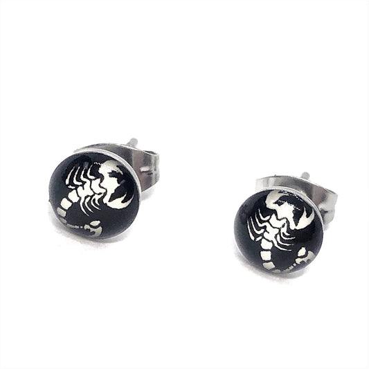 White Scorpion Stainless Steel Studs