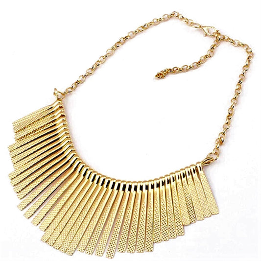 Multi Tassel Dangling Metal Choker Necklace for Woman