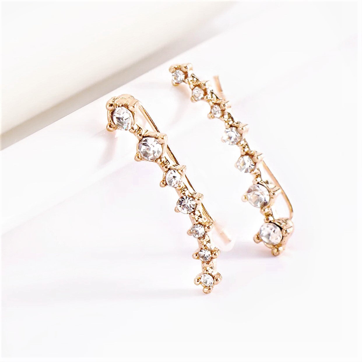 CZ Crystal Hook Ear Climber