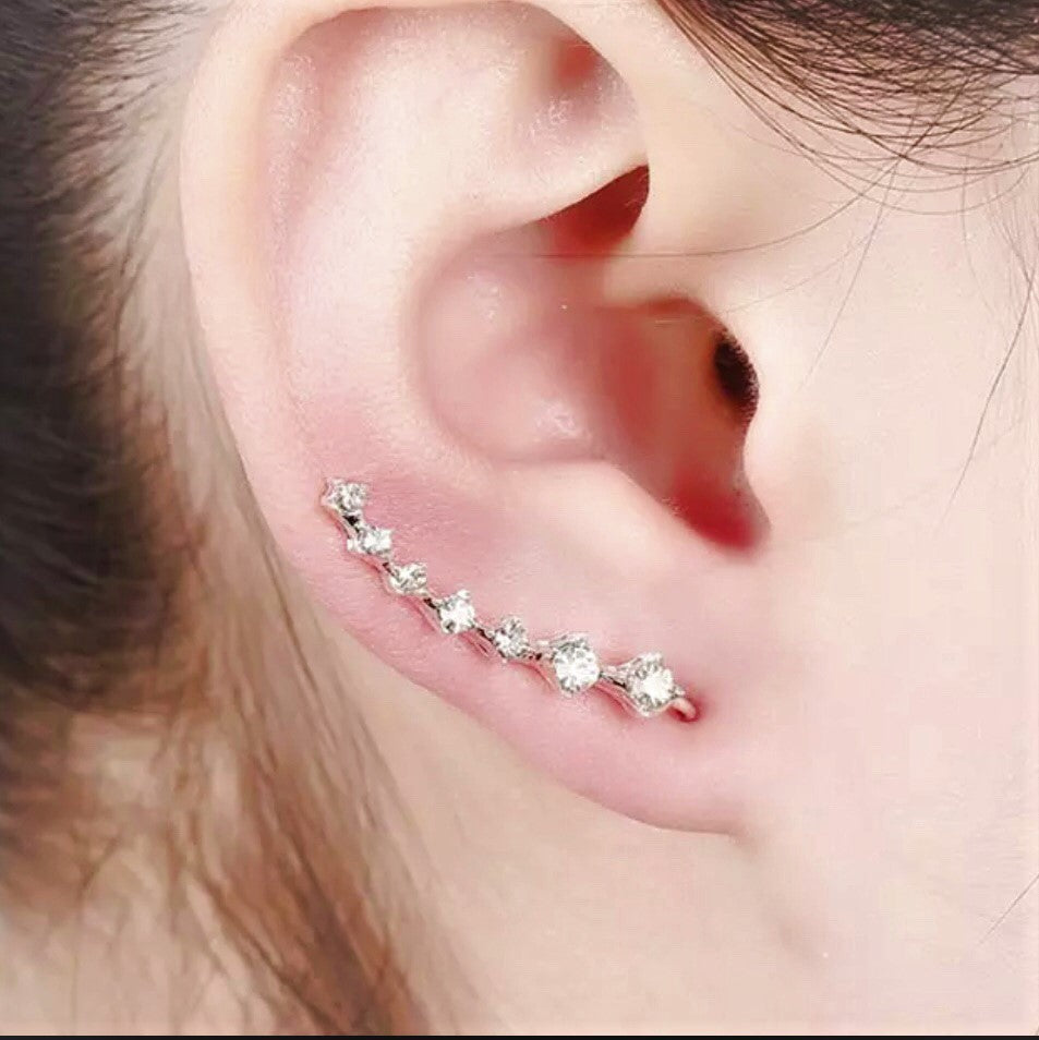 CZ Crystal Hook Ear Climber