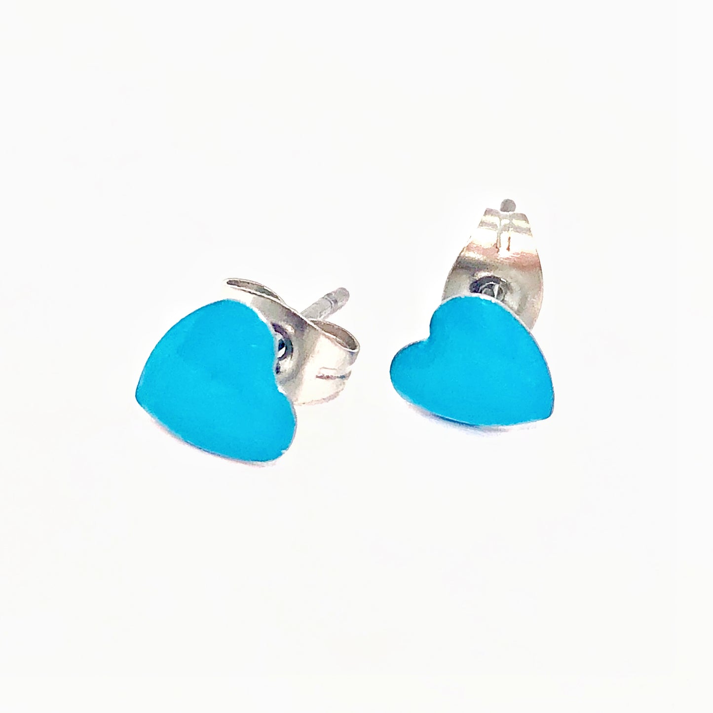 Hearts Enamel Stainless Steel Studs for Girls or Woman, Choose Your Color