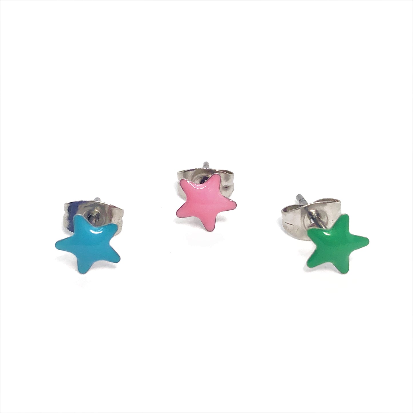 Stars Enamel Stainless Steel Studs for Woman or Man