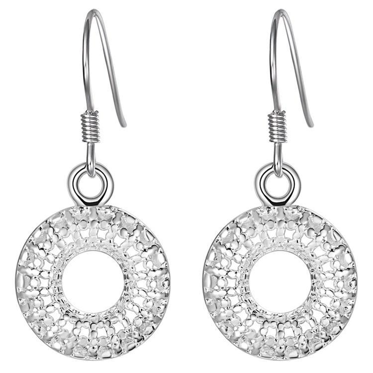 Mesh Wreath Silver Earrings