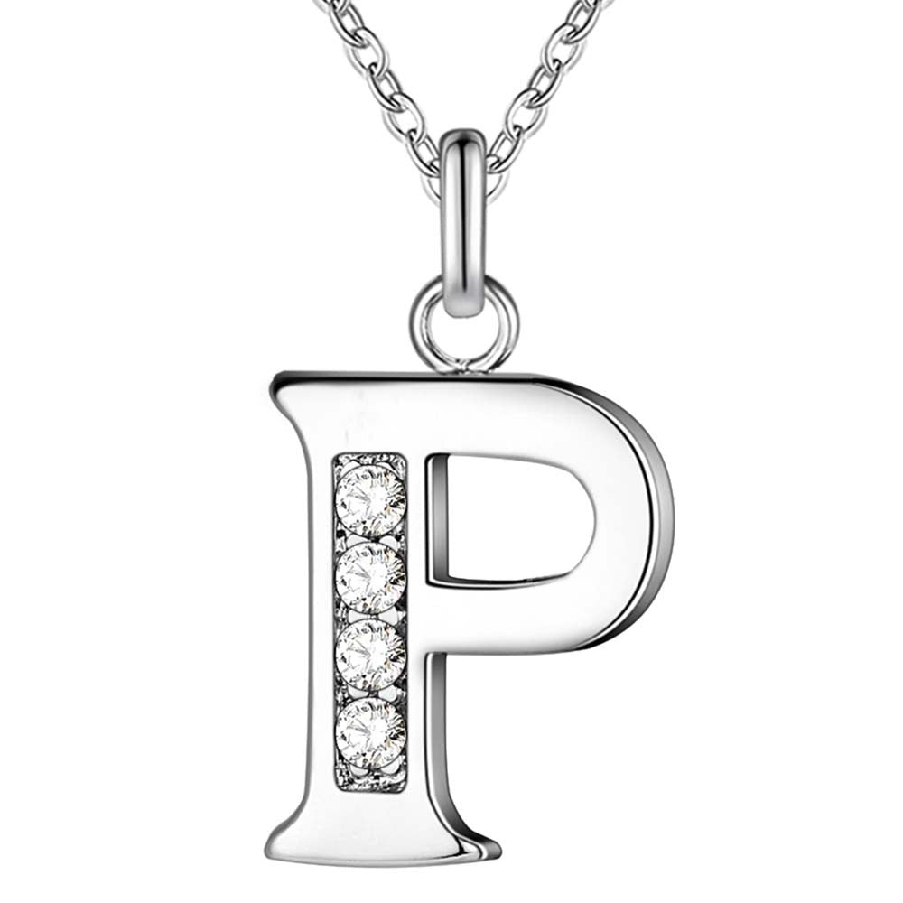 Little Letters CZ Accented Initials Necklace for Women