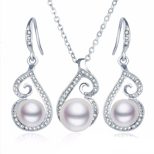 Pearls & Twirls Necklace and Earring Set