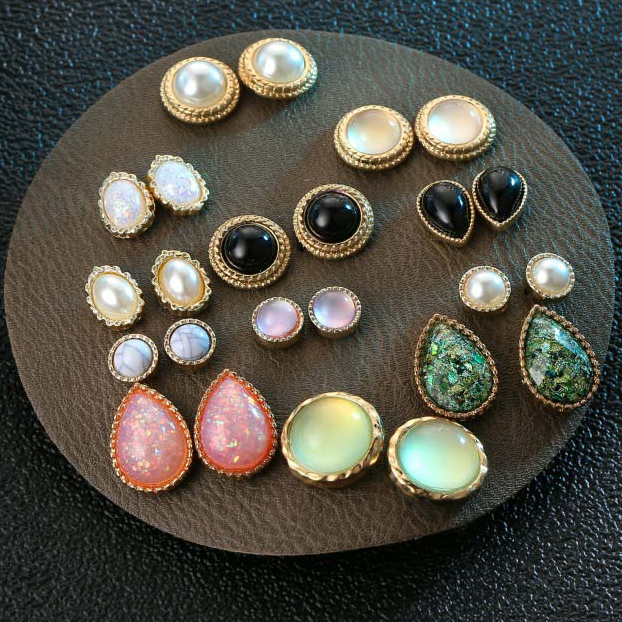 Mix & Match Pearlescence Twelve Piece Earring Ensemble