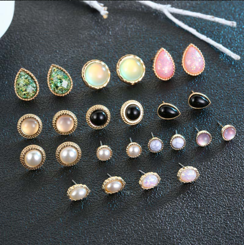 Mix & Match Pearlescence Twelve Piece Earring Ensemble