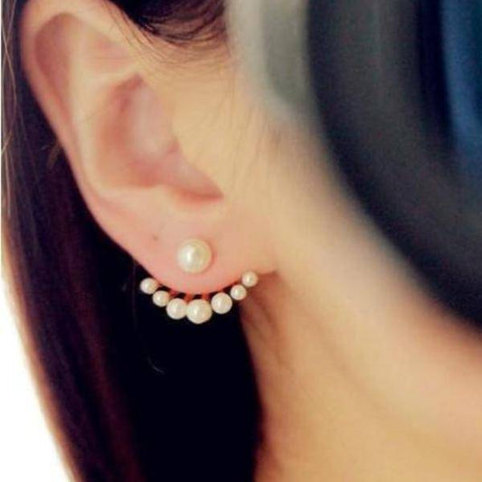 Peek-A-Boo Pearls Stud Earrings & Jacket for Women