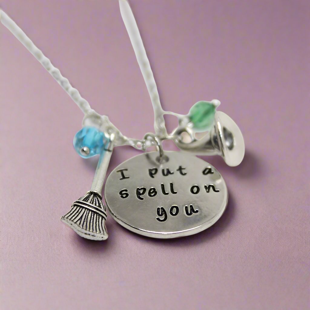 I Put A Spell On You - Stamped Sentiment Necklace