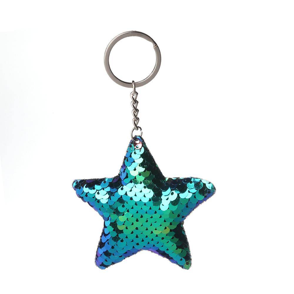 Sequin Star Purse Charm Keychain - In Two Colors