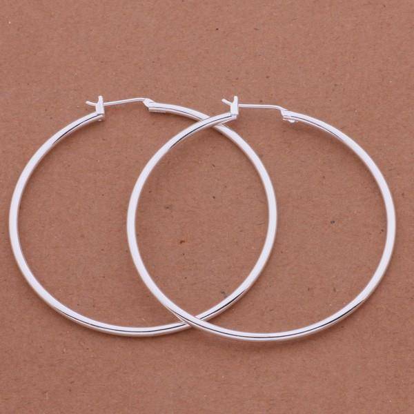 Happy Large Hoops 5cm Silver Hoop Earrings for Women