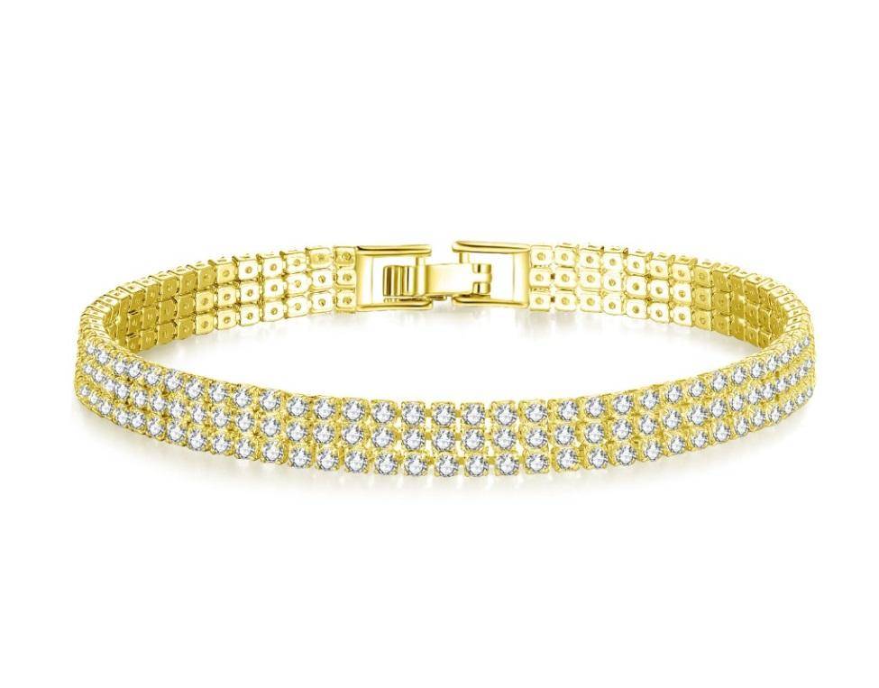 Triple Luxe 2mm Swiss CZ Tennis Bracelet