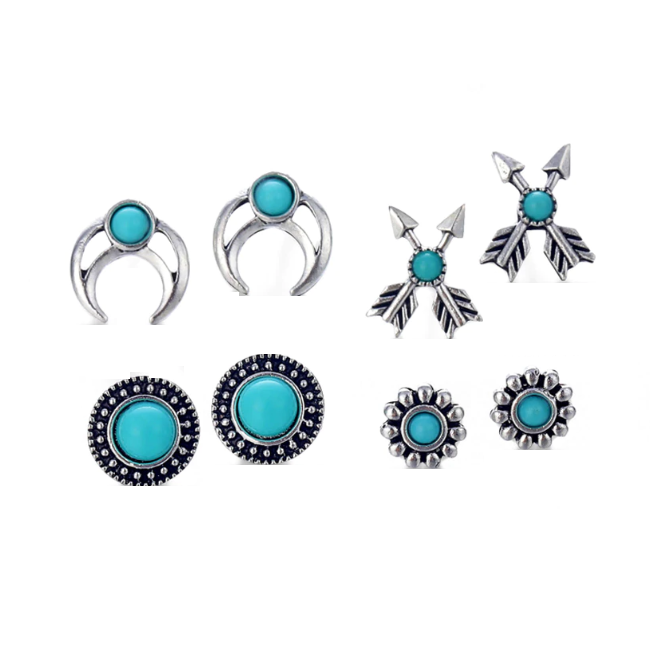 Mix & Match Totems Four Piece Earring Ensemble