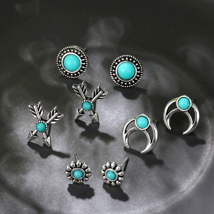 Mix & Match Totems Four Piece Earring Ensemble