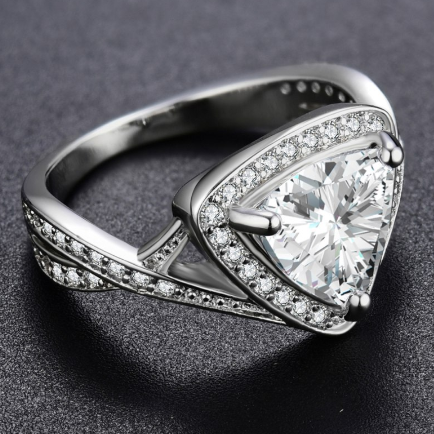 Eleganza 1.75CT Trillion Zirconia Ring