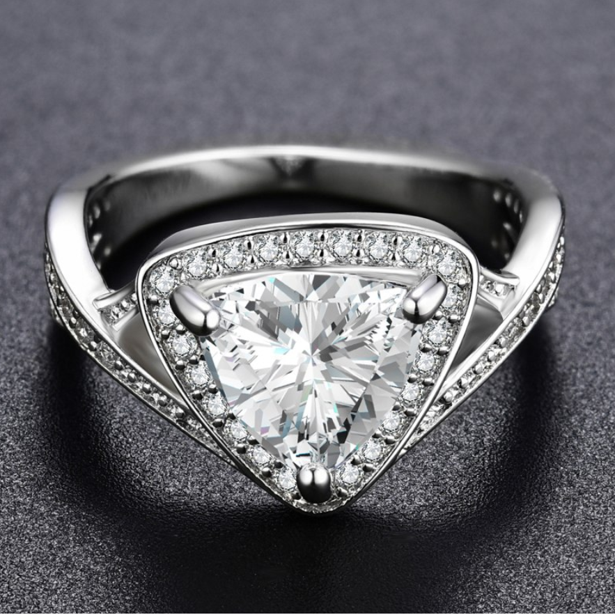 Eleganza 1.75CT Trillion Zirconia Ring