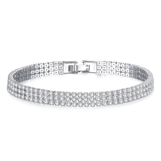 Triple Luxe 2mm Swiss CZ Tennis Bracelet