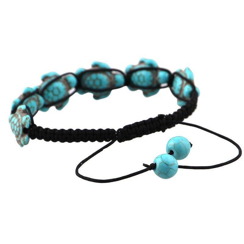 Turquoise Turtle Beaded Bracelet