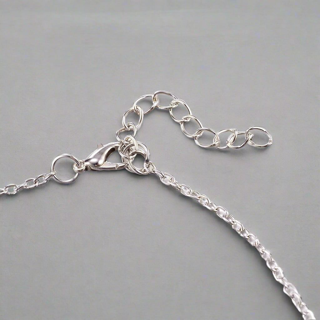 14K White Gold Plated Cute Bird Leaf Vine Thread Necklace for Woman Everyday Wear or Gift